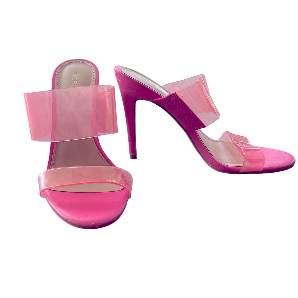 BCBGeneration Translucent Pink Sandals Open Toe
